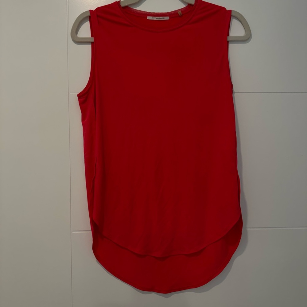 T Tahari Vibrant coral/Red Tank Top